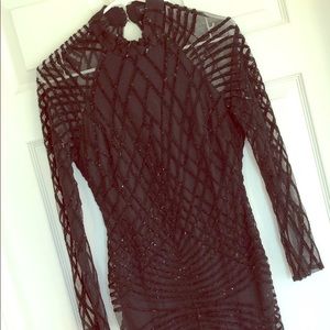 Cross Hatch Velvet Sequin Midi Dress